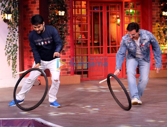 photos jawaani jaaneman team snapped on the sets of the kapil sharma show 3