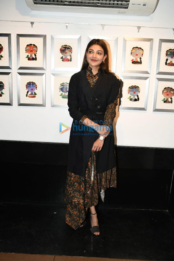 photos kajal aggarwal snapped at studio 3 art gallerys divine intervention by artist g subramanian and p gnana 3