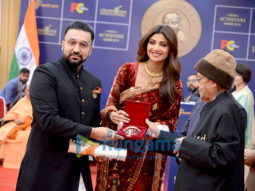 Photos: Pranab Mukherjee honours Raj Kundra and Shilpa Shetty at Vigyan Bhavan in Delhi