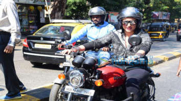 Photos: Sonakshi Sinha snapped enjoying a bike ride in Bandra