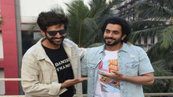 Photos: Sunny Singh Nijjar, Kartik Aaryan and Sonnalli Seygall snapped promoting their film Jai Mummy Di