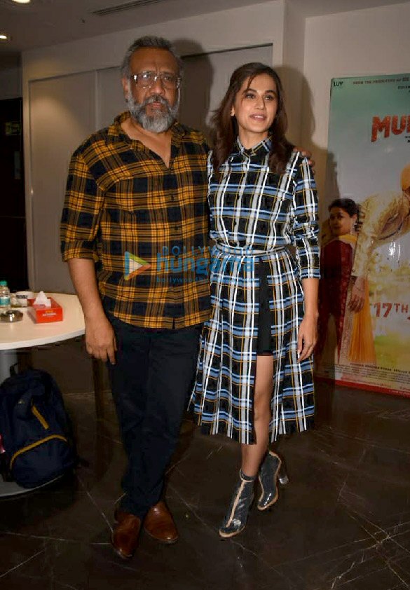 photos taapsee pannu anubhav sinha and bhushan kumar spotted at the trailer preview of thappad 6
