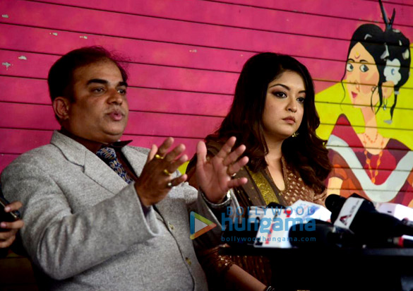 photos tanushree dutta snapped with her advocate nitin satpute at a press conference 2