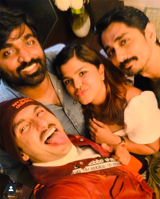 Ranveer Singh clicks a selfie with South superstars Kamal Haasan, Vijay Sethupathi and Siddharth 
