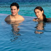 Sara Ali Khan and Ibrahim Ali Khan soak in the sun as they pose in the pool