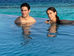 Sara Ali Khan and Ibrahim Ali Khan soak in the sun as they pose in the pool