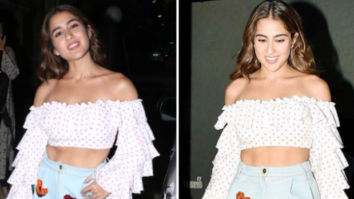 Sara Ali Khan’s off-shoulder crop top and high waisted shorts is perfect look for a brunch date