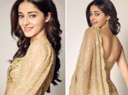 Ananya Panday dazzles in Kresha Bajaj gold lehenga at Armaan Jain and Anissa Malhotra’s wedding reception