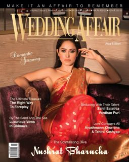 Nushrat Bharucha on the cover of Wedding Affair