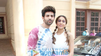 Photos: Sara Ali Khan and Kartik Aaryan snapped at Radio City office in Bandra