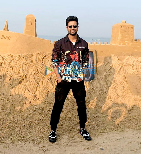 vicky kaushal snapped visitng the ship stationed at juhu beach to promote h 3