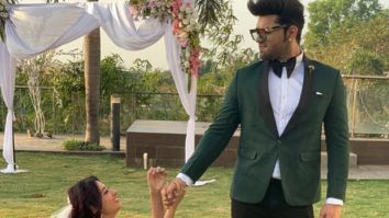 Mahira Sharma gets down on her knees for Paras Chhabra as they shoot for a music video! See photos