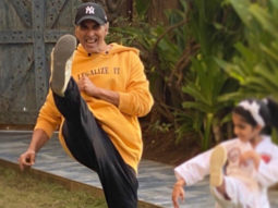 Akshay Kumar’s daughter, Nitara, walks on his footsteps as she heads for her martial arts exam after taking tips from her father