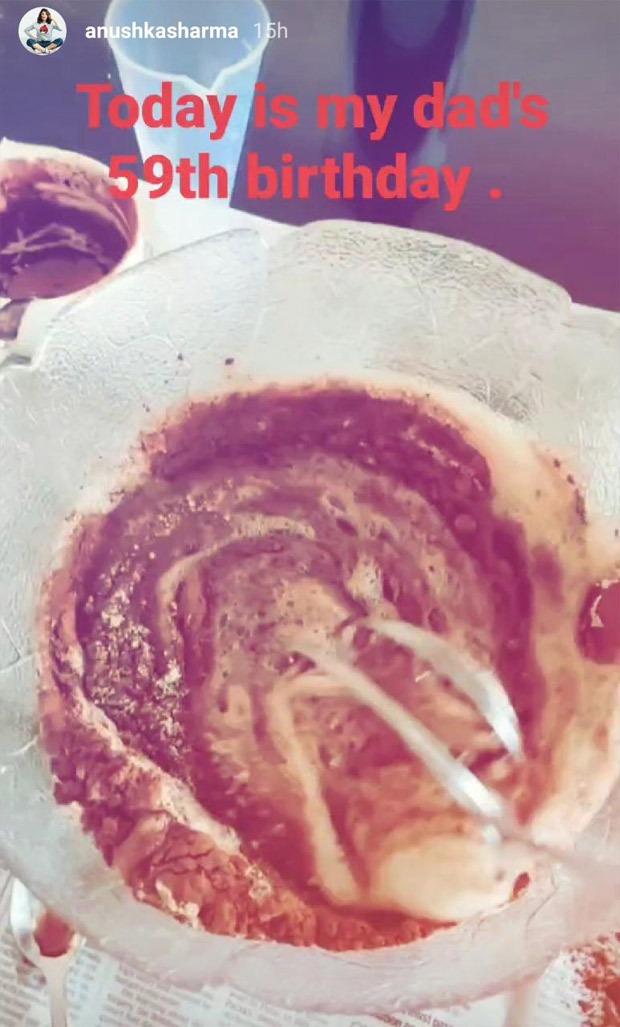 Anushka Sharma bakes birthday cake for dad amid self-quarantine period Anushka Sharma bakes birthday cake for dad amid self-quarantine period