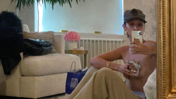 Bella Hadid shares topless selfie, encourages fans to stay indoors amid the coronavirus outbreak.