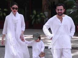 Kareena Kapoor Khan, Taimur Ali Khan and Saif Ali Khan Spotted in Bandra Holi Dress Up