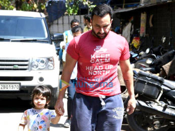 Photos: Saif Ali Khan and Taimur Ali Khan snapped at a dance class