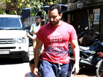 Photos: Saif Ali Khan and Taimur Ali Khan snapped at a dance class