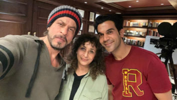 Rajkummar Rao strikes a pose with his idol Shah Rukh Khan at Mannat