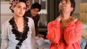 Preity Zinta asks fans to guess what Karan Johar is telling her and Shah Rukh Khan in this throwback picture from Kabhi Alvida Naa Kehna