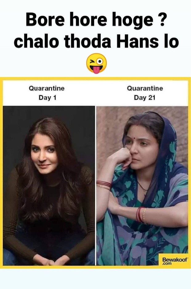 Anushka Sharma shares a hilariously apt meme for the 21 days' lockdown