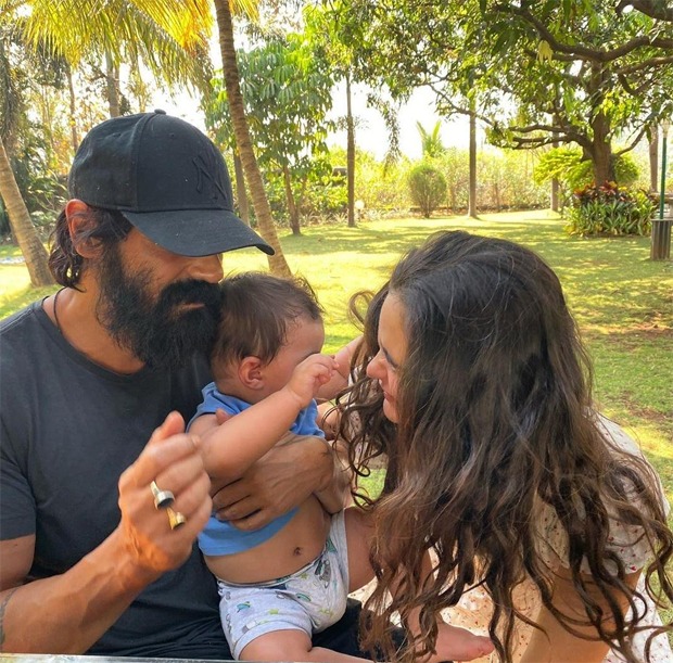 Arjun Rampal, girlfriend Gabriella Demetriades and son Arik secure in Karjat amid lockdown 