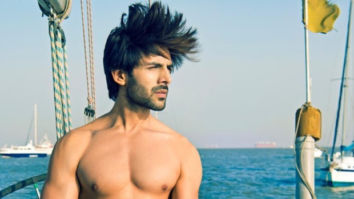Kartik Aaryan strikes a pose shirtless on a boat, says ‘You can lockdown a man, not his hair’