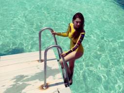 Hansika Motwani dons yellow swimsuit as she reminisces about her Maldives trip