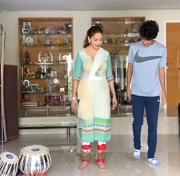 Madhuri Dixit teaches Kathak to her son Arin Nene, watch video 