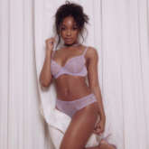 Normani heats things up in sexy lilac lingerie from Rihanna's Savage x Fenty collection