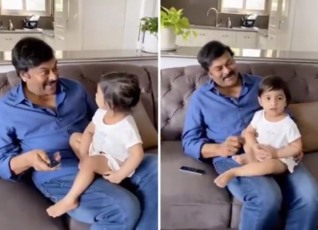 Chiranjeevi spends time with granddaughter listening to her favourite song; watch video