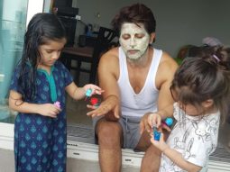 Karanvir Bohra enjoys a pampering session at home, courtesy his daughters