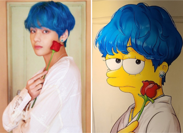 BTS’ V shares cute The Simpsons inspired paintings that he received ...