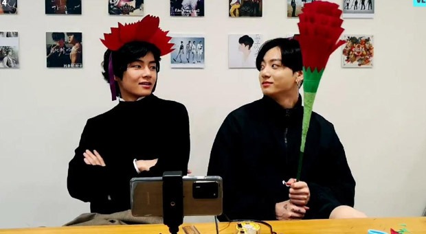 BTS members V and Jungkook make carnations on Parents' Day, perform 'Never Not' by Lauv during live stream BTS members V and Jungkook make carnations on Parents' Day, perform 'Never Not' by Lauv during live stream