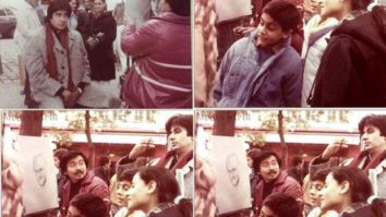 A young Abhishek Bachchan has a funny reaction to father Amitabh Bachchan’s portrait in this throwback photo