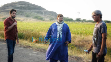 on the sets of the movie AndhaDhun