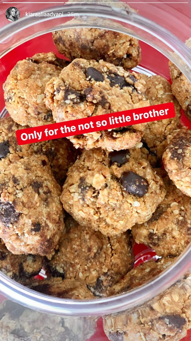 Kiara Advani receives a lovely note from her brother Mishaal for baking appetizing cookies