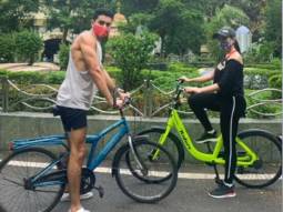 Sara Ali Khan and Ibrahim Ali Khan step out for bike ride with their masks on