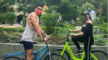 Sara Ali Khan and Ibrahim Ali Khan step out for bike ride with their masks on