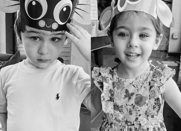Challenge Accepted: Kareena Kapoor posts black and white picture of Taimur and Inaaya 