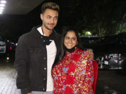 Aayush Sharma and Arpita Khan spotted at Sohail Khan’s residence for Ganpati Darshan