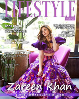 Zareen Khan on the cover of Lifestyle, Aug 2020