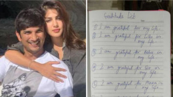 Rhea Chakraborty shares Sushant Singh Rajput’s gratitude list, says that is the only property of his she possesses