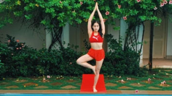 Sara Ali Khan enjoys yoga session by the swimming pool 