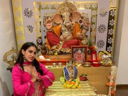 Sara Ali Khan takes blessings of Lord Ganesha, posts pictures in a traditional attire