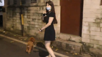 Giorgia Andriani spotted with her pet dog in Bandra