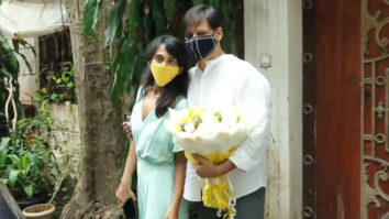 Vivek Oberoi and Priyanka Alva Oberoi spotted at their house