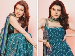Bride-to-be Kajal Aggarwal looks radiant in Rs. 78,000 Arpita Mehta teal kurta and gharara