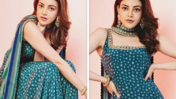 Bride-to-be Kajal Aggarwal looks radiant in Rs. 78,000 Arpita Mehta teal kurta and gharara