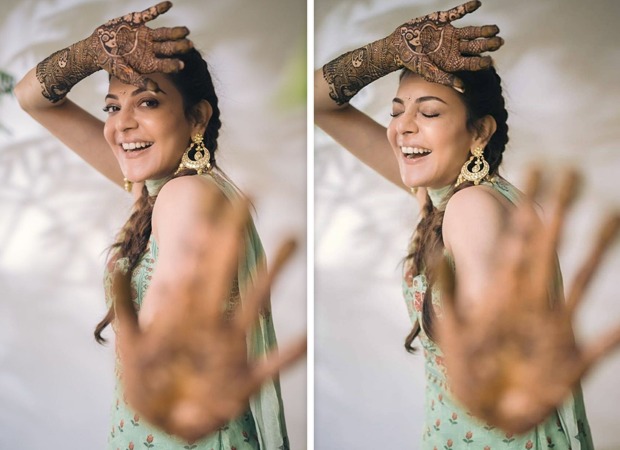 Bride-to-be Kajal Aggarwal looks stunning in Anita Dongre ensemble as she shares pictures from her mehendi ceremony 